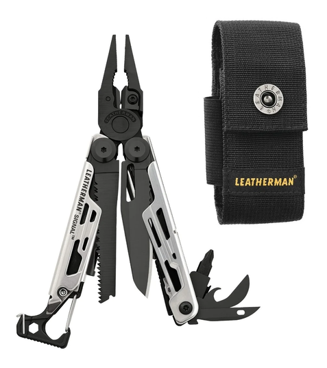 Goatmoon ブラックメタル black l Мультитул Leatherman Signal Black & Silver, синтетичний чохол