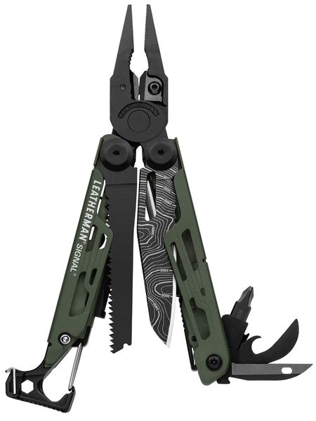 Мультитул Leatherman Signal Green Topo, синтетический чехол 832692  фото