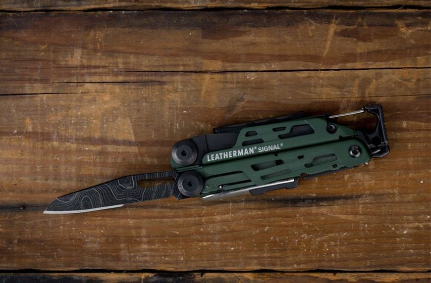 Мультитул Leatherman Signal Green Topo, синтетичний чохол 832692 фото