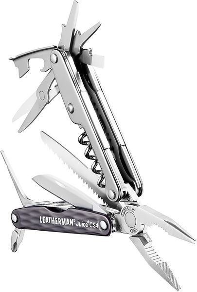 Мультитул Leatherman Juice CS4 Granite Gray, кожаный чехол, подарочная коробка 831987  фото