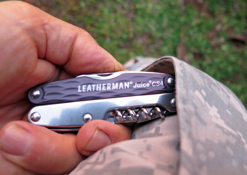 Мультитул Leatherman Juice CS4 Granite Gray, кожаный чехол, подарочная коробка 831987  фото