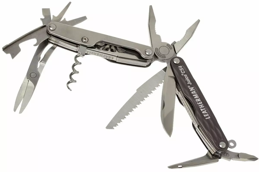 Мультитул Leatherman Juice CS4 Granite Gray, кожаный чехол, подарочная коробка 831987  фото