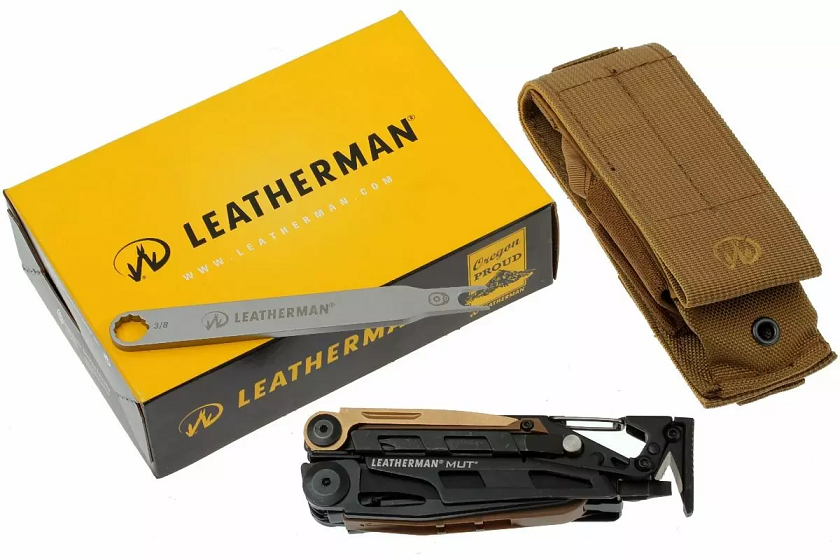 Мультиінструмент Leatherman MUT Black 850022N з чохлом та ключем у коробці