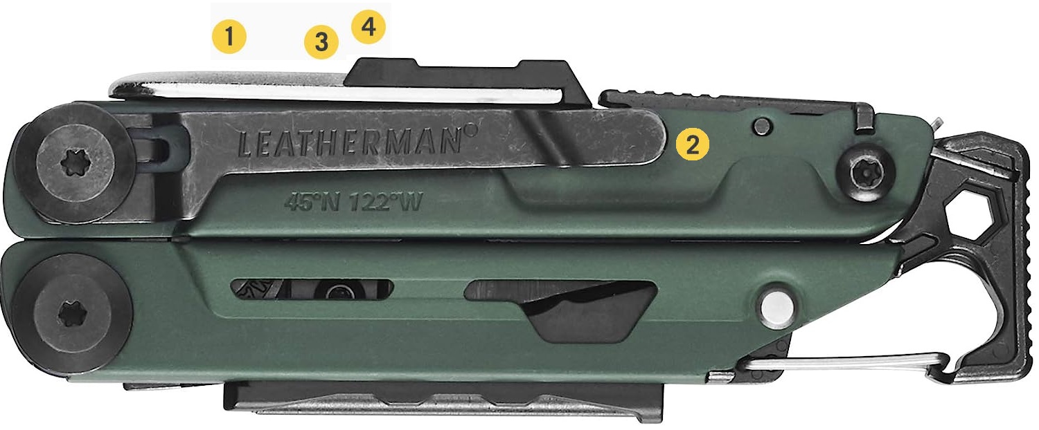 Багатофункціональний інструмент Leatherman Signal Green Topo 832692