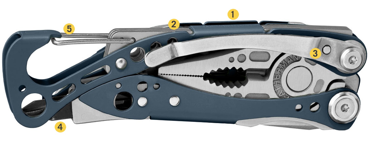 Мультитул Leatherman Skeletool Columbia Blue 832209 для роботи однією рукою